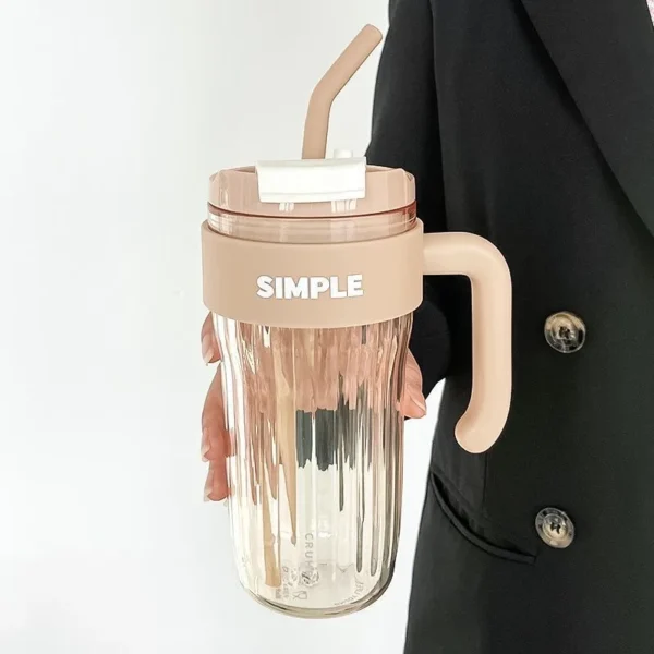 920 ml Water Tumbler with Straw & Handle