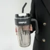 920 ml Water Tumbler with Straw & Handle