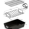 H06c96899b2214603b79e1721e6d8bdf24.webp 16 x 11-Inch Black Carbon Steel Roasting Tray