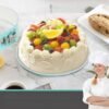 10-Inch Blue Springform Cake Pan with Lid