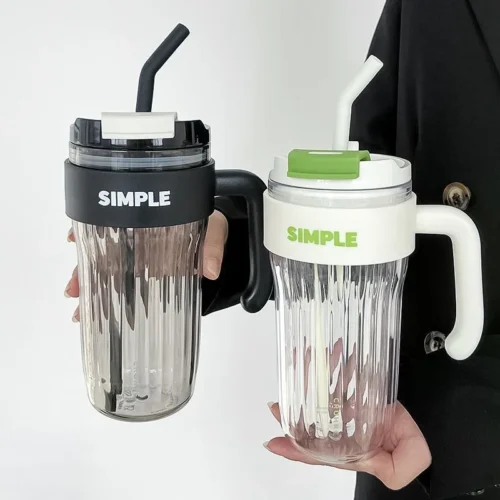 920 ml Water Tumbler with Straw & Handle
