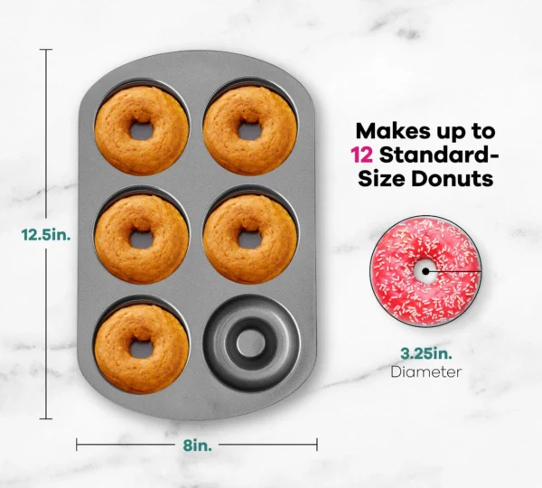 2-Pack 6-Cavity Donut Baking Pans