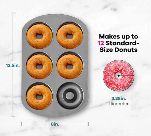 2-Pack 6-Cavity Donut Baking Pans