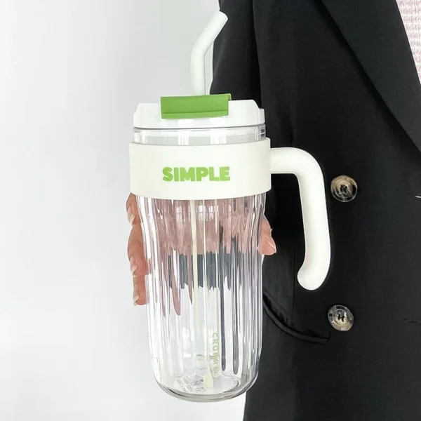 920 ml Water Tumbler with Straw & Handle