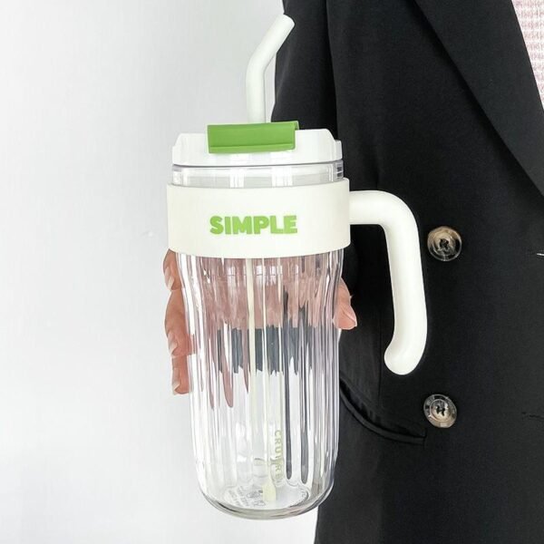 920 ml Water Tumbler with Straw & Handle