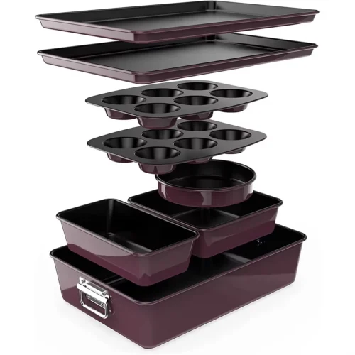 8-Piece Stackable Nonstick Bakeware Set