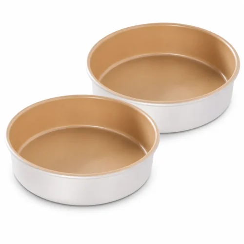 Gold-Tone Deep-Dish Aluminum Pizza Pan