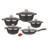 Granite-Style Ceramic-Coated Cookware Set