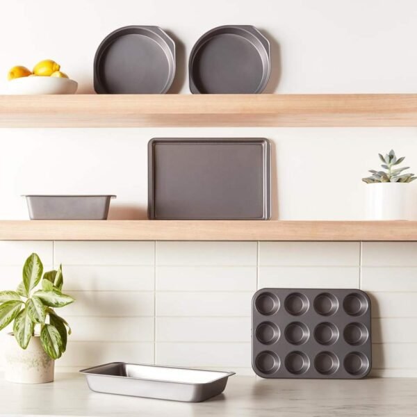 6-Piece Black Carbon Steel Bakeware Set