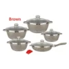 Granite-Style Ceramic-Coated Cookware Set
