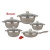 Granite-Style Ceramic-Coated Cookware Set