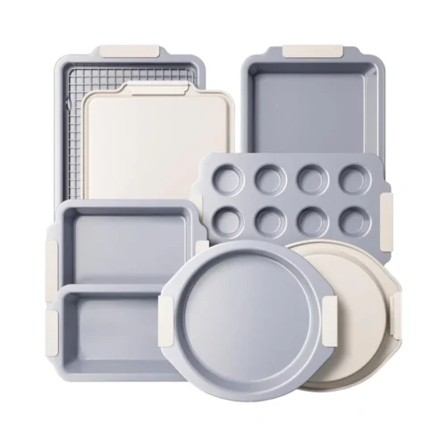 9-Piece Ceramic-Coated Bakeware Set with Handles