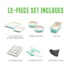 12-Piece Turquoise Bakeware & Utensil Set