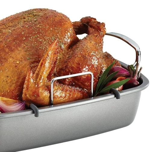 H25e3fdcc47884c7ca65ff31c98cb0f006.webp Nonstick Carbon Steel Roasting Pan with Rack
