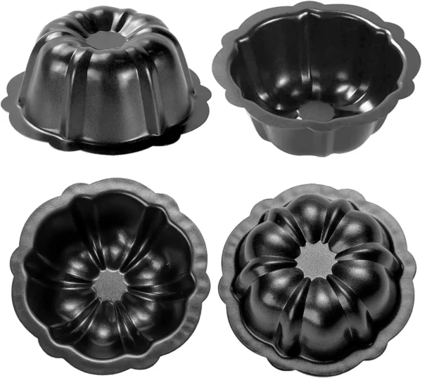 4-Inch Black Mini Bundt Cake Pan