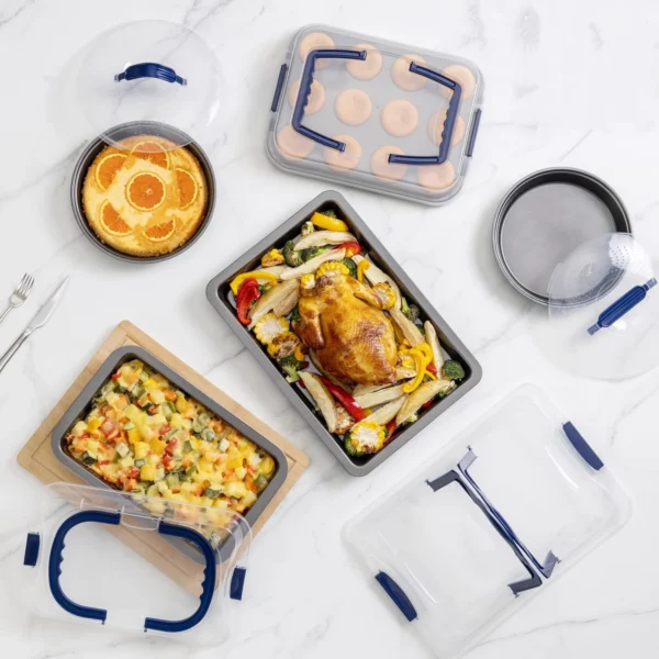 10-Piece Baking Pan Set with Carry Lids