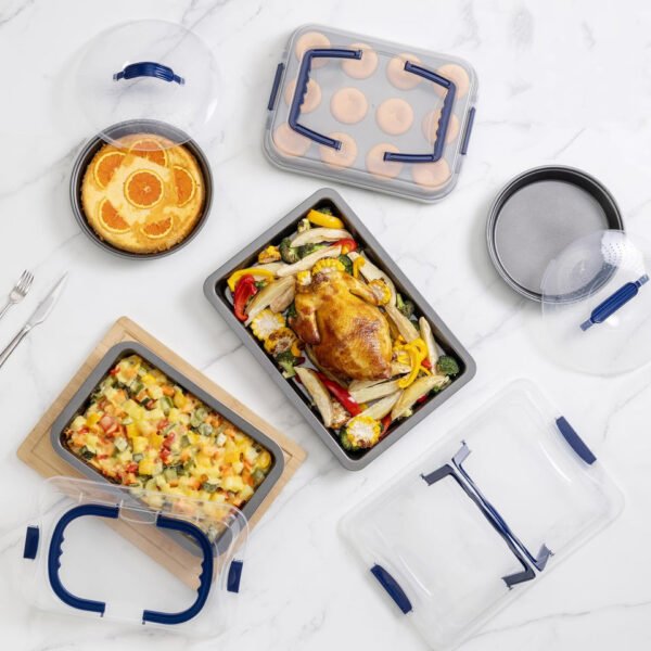 10-Piece Baking Pan Set with Carry Lids