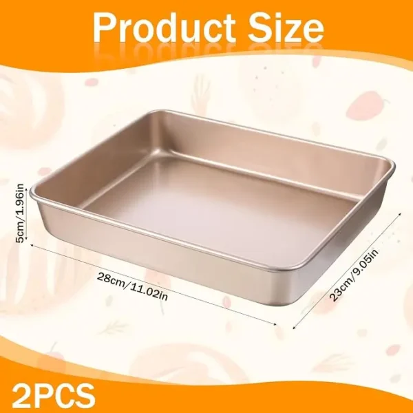 2-Piece Deep Rectangular Baking Sheet Set
