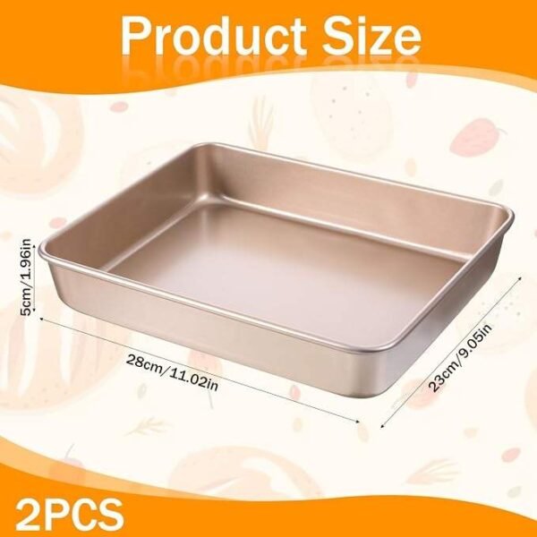 2-Piece Deep Rectangular Baking Sheet Set
