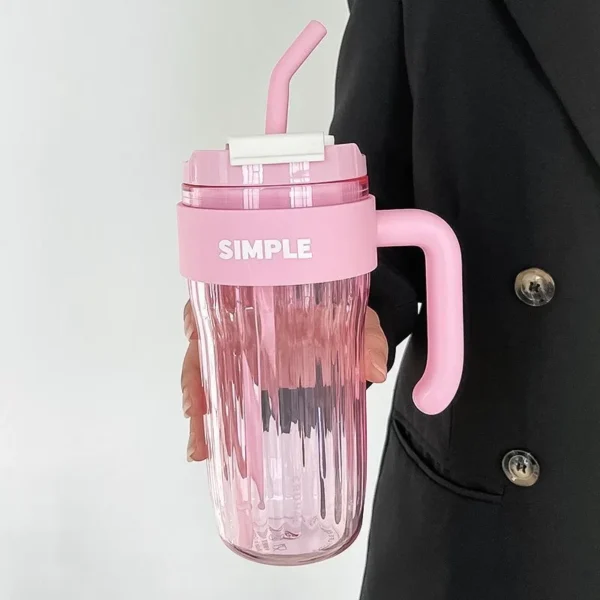 920 ml Water Tumbler with Straw & Handle