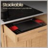 6-Piece Black Bakeware Set with Red Silicone Handles