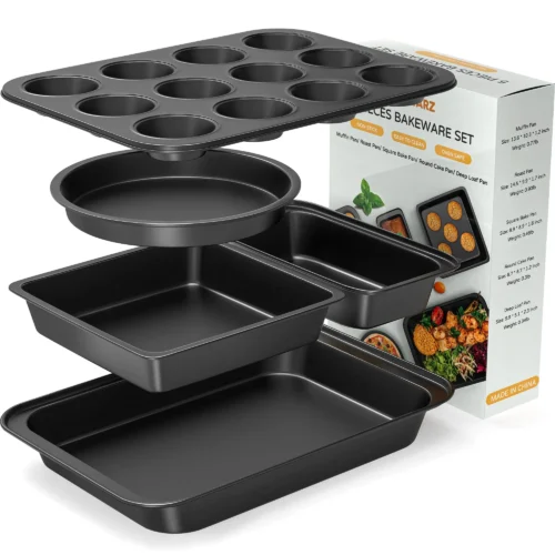 5-Piece Cake & Bread Baking Pan Set