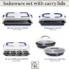 10-Piece Baking Pan Set with Carry Lids