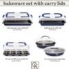 10-Piece Baking Pan Set with Carry Lids