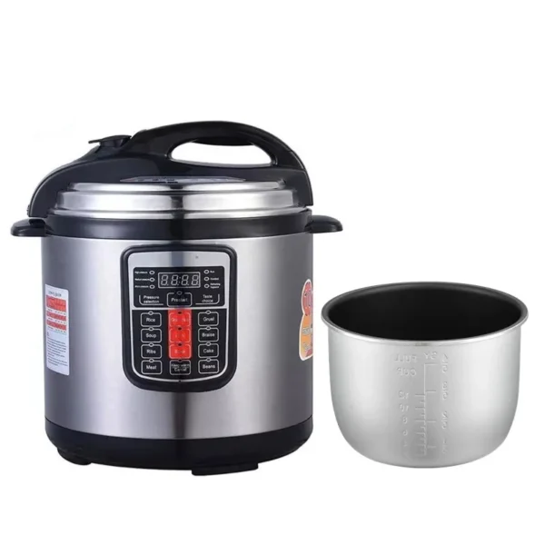 H4b077f3547a14c0c8007384023810c5d4.webp 6-Liter Stainless Steel Electric Pressure Cooker