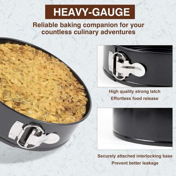 Round Springform Cake Pan Set, 4-10 Inches