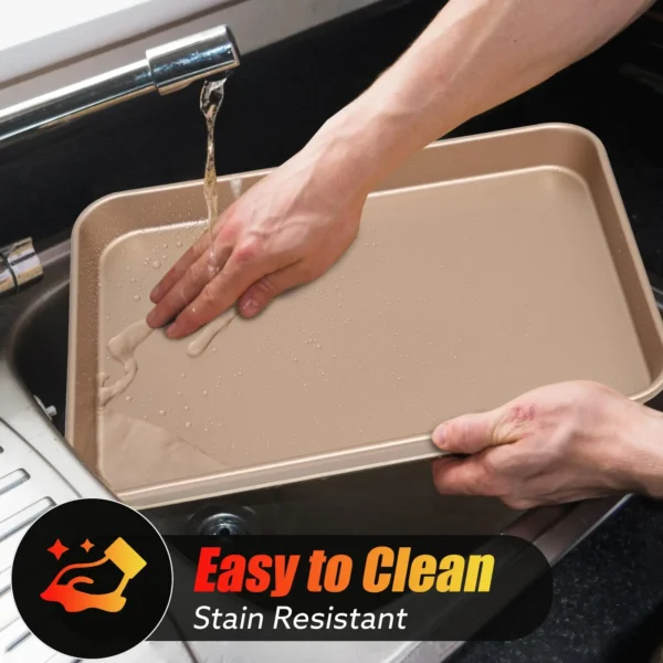 2-Pack Gold-Tone Cookie Sheet Set