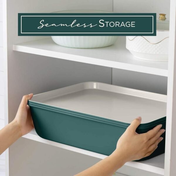 13-Piece Sage Green Stackable Bakeware Set