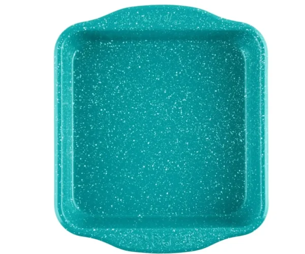 H5cbc2e74eac54d6a8e6f430407cbf0a9u.webp 7-Piece Teal Speckled Aluminum Bakeware Set