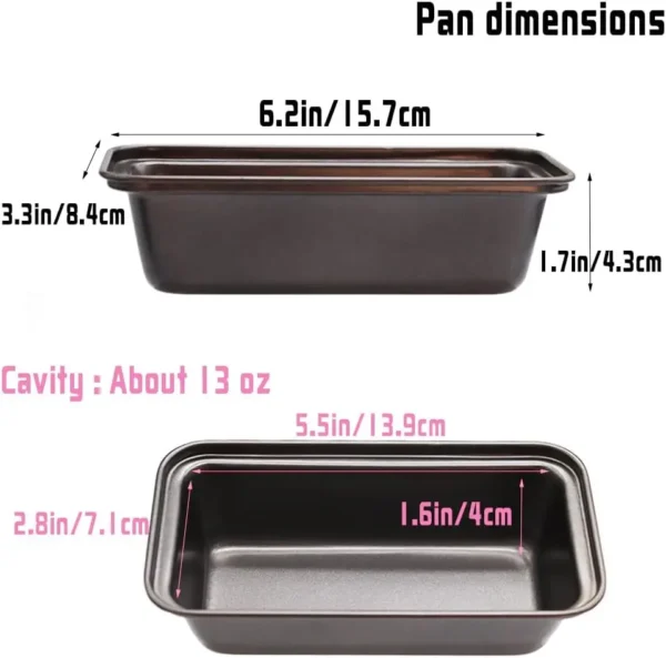 H61b5a82b673a49f48c5ecca7492184567.webp 6-Piece Mini Bread Loaf Pan Set