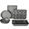 6-Piece Black Carbon Steel Bakeware Set