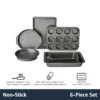 6-Piece Black Carbon Steel Bakeware Set