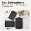 3-Piece Carbon Steel Baking Sheet Set
