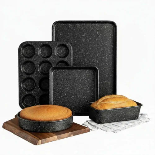 6-Piece Stackable Bakeware Set with Wire Rack