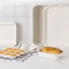 8-Piece Cream Stackable Baking Pan Set
