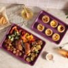 3-Piece Olive Green Baking Sheet Set