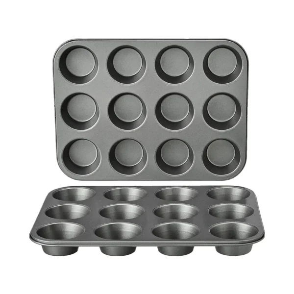 H7b8cf6d568d6425784e0609f2dd69a60U.webp 2-Piece 12-Cup Muffin Pan Set