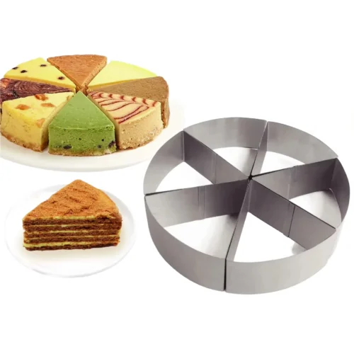 6-Slice Stainless Steel Cake Divider Guide