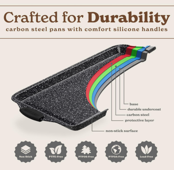 10-Piece Bakeware Set with Silicone Handles