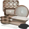12-Piece Champagne Gold Bakeware Set