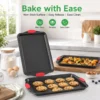 3-Piece Stackable Baking Tray Set with Grips