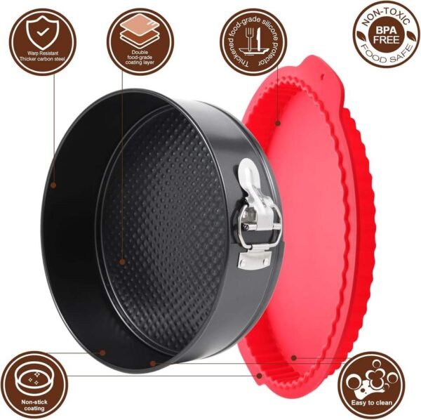 Round Springform Cake Pan Set, 4-10 Inches