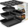 Hb0f5764d5f7a4a43bd53a58e8f16846bd.webp 5-Piece Round & Square Cake Pan Set