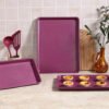 3-Piece Olive Green Baking Sheet Set