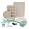 12-Piece Turquoise Bakeware & Utensil Set