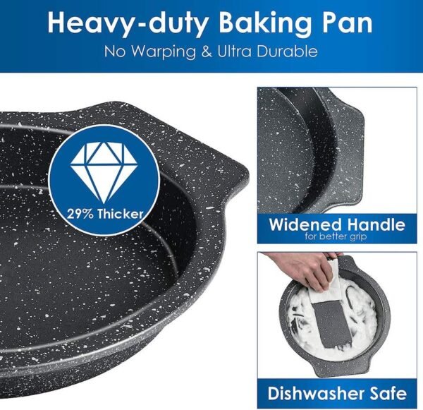 7-Piece Marble-Finish Bakeware Set